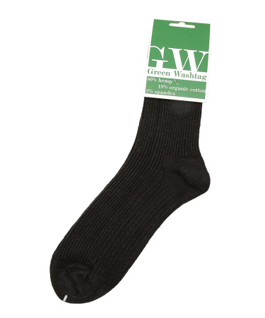 Носки из конопли GW Casual, черные (39-43) от производителя экологически чистой одежды