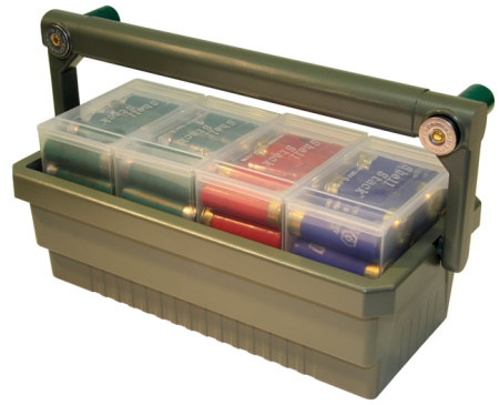 Ящик для переноски MTM Shotshell Box Caddy SS25-00 в комплекте 4 коробки по 25 патронов 12 калибра (20/28, вплоть до 410 калибра) купить в магазине huntingart.ru