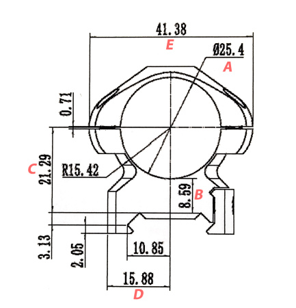 Кольца не быстросъемные 25,4мм Diamond купить в магазине huntingart.ru