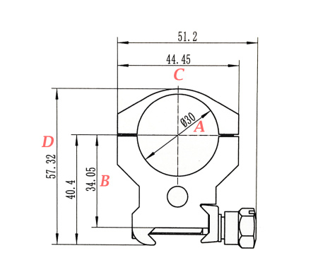 Кольца не быстросъемные 30мм Sport Match купить в магазине huntingart.ru